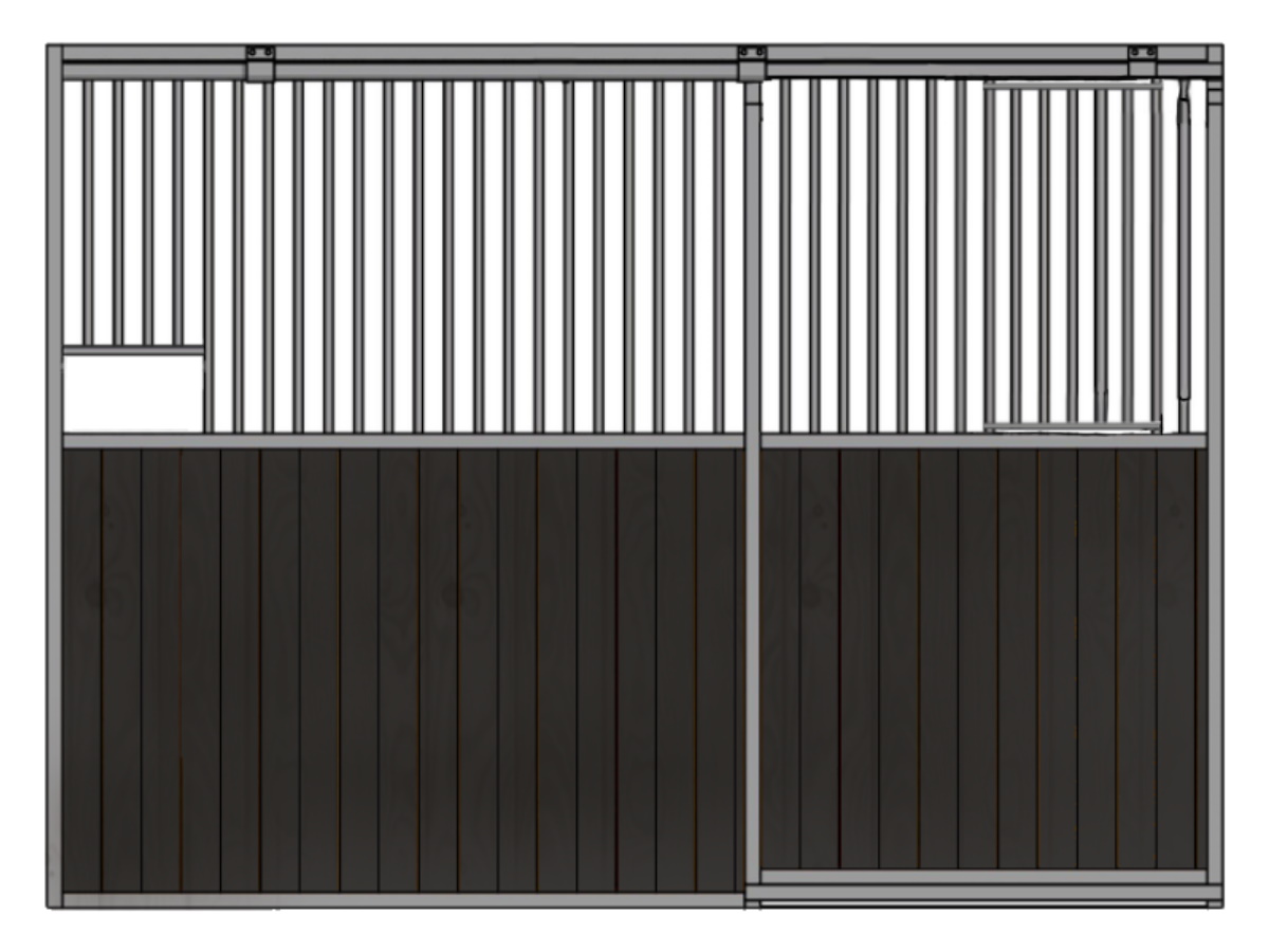 vorderwand schiebetur schwarz